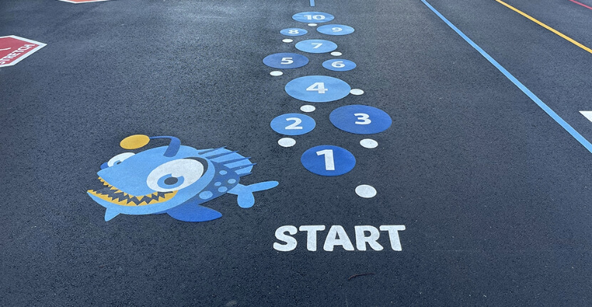 Trail Playground Markings in Derbyshire